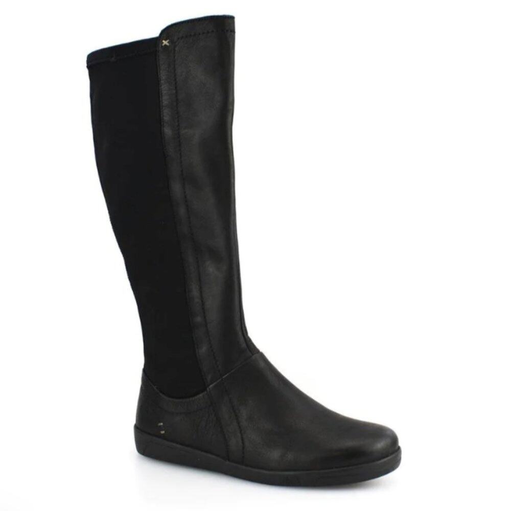 NEW Cloud Ace Tall Leather Stretch Boots Black 36 6